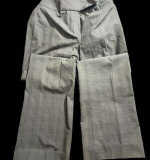 Alex Marie Women’s Charcoal Plaid Dress Pants Size 4 Lined Career Slacks